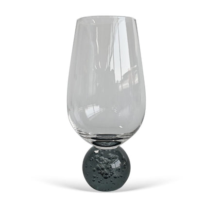 Set of 6 wine glasses Sphere base Smoke and Clear 550ml