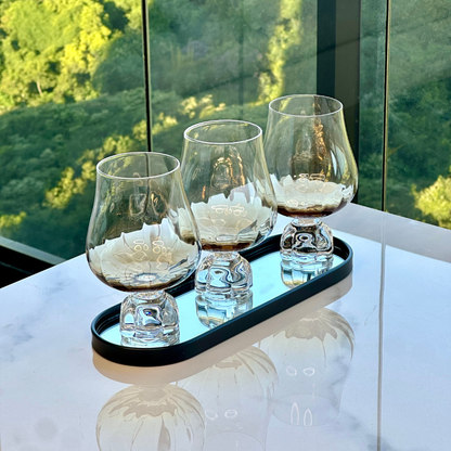 Stemless wine glass for wine Glass with base Diamond White 600ml