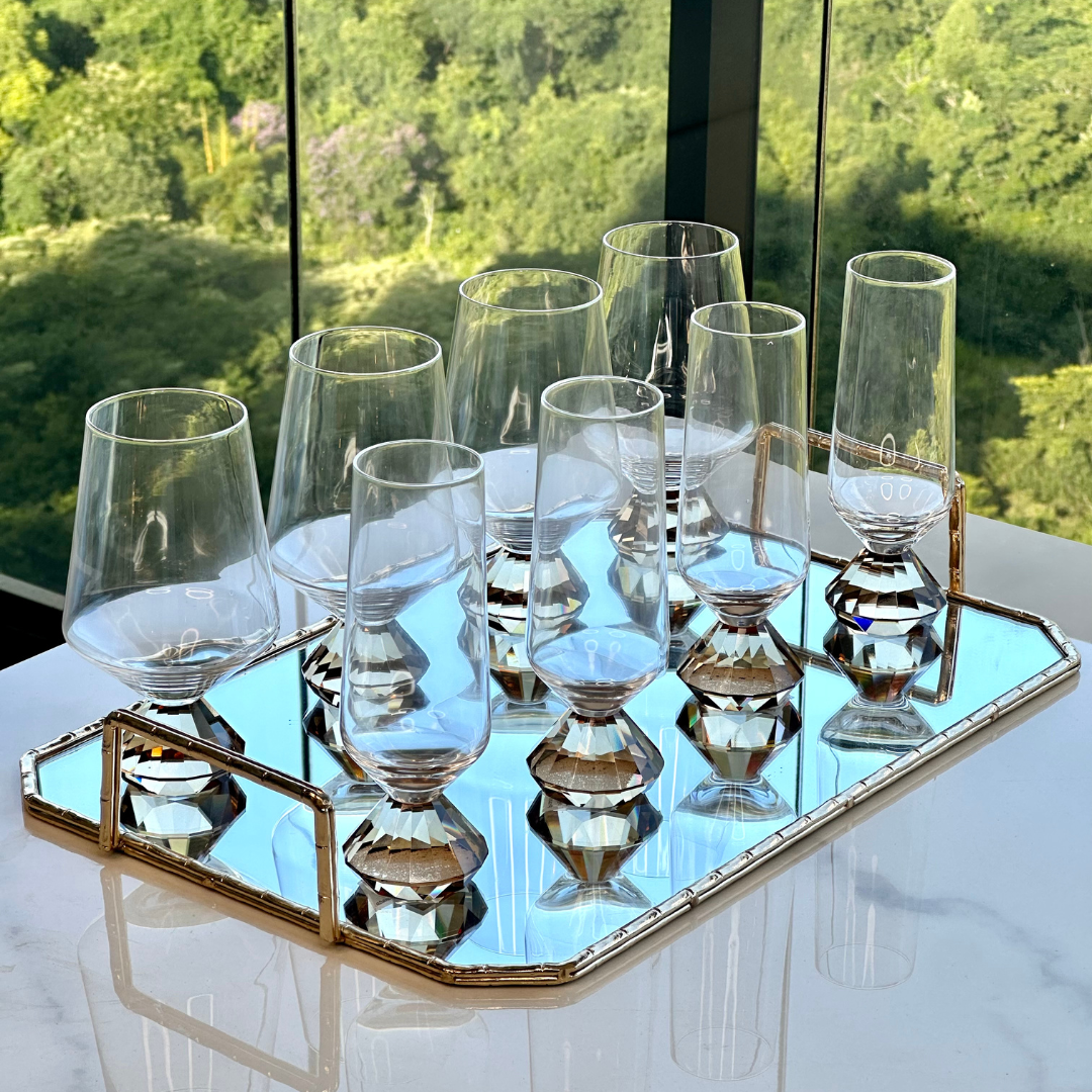 Wine glass of Glass for wine Tinto Diamond Amber