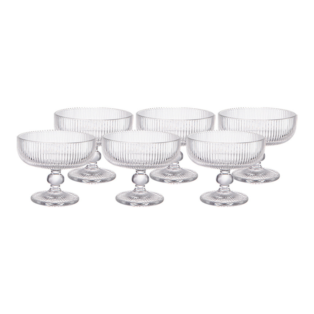 Set of 6 wine glasses Dessert Glass Graffiato 310ml
