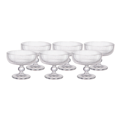 Set of 6 wine glasses Dessert Glass Graffiato 310ml