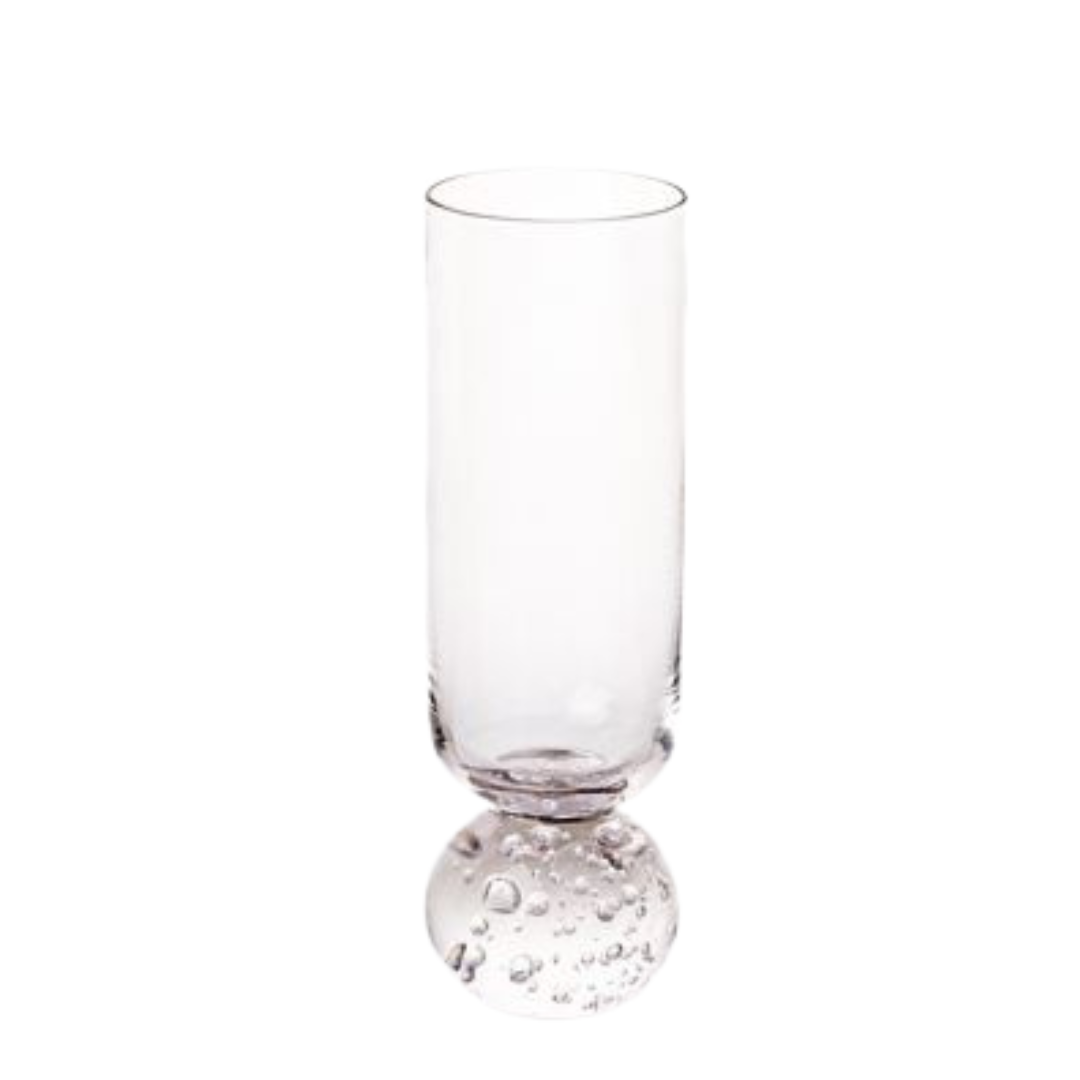 Stemless wine glass for champagne Glass with base Sphere Clear 250ml