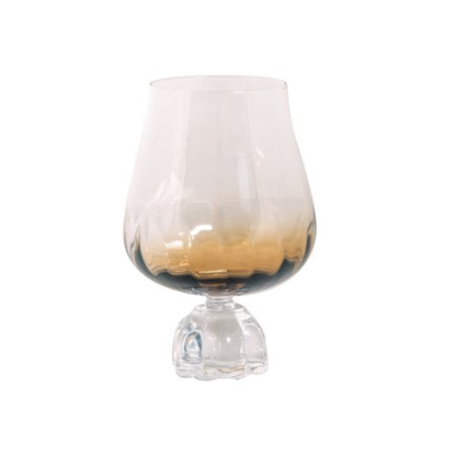 Stemless wine glass for wine Glass with base Diamond White 600ml