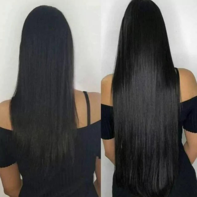 Aplique orgânico preto liso fio invisível e tic tac