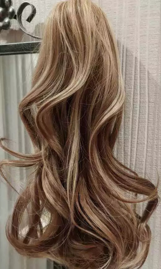 Rabo de cavalo com presilha fibra premium 35 cm