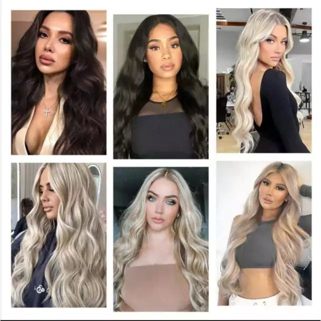 Cabelo ondulado para entrelace orgânico com 6 unidades