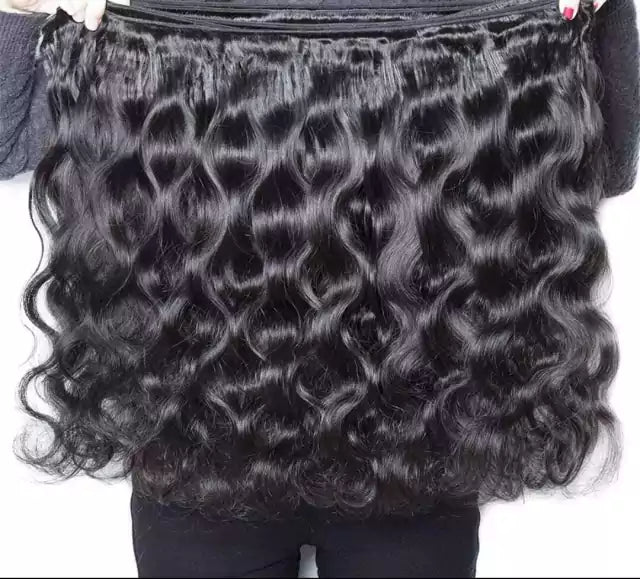 Cabelo ondulado para entrelace orgânico com 6 unidades