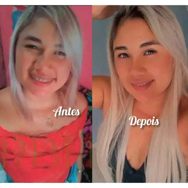Aplique loiro pérola tic tac e fio invisível