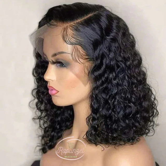 Lace wig de cabelo natural corte reto