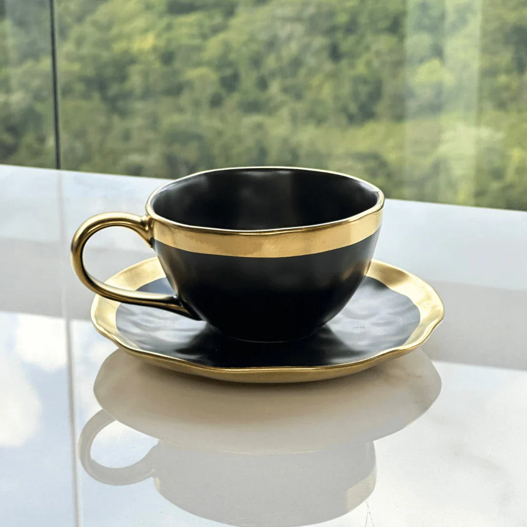 Tabletop set Dubai Black and gold 3 Pieces