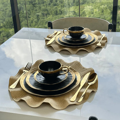 Tabletop set Dubai Black and gold 3 Pieces