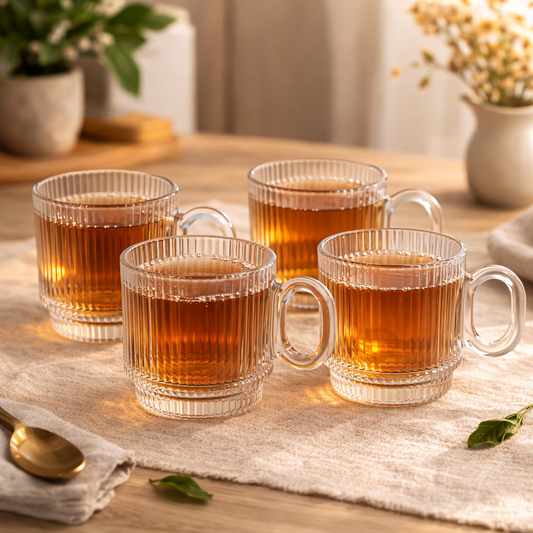 Set of 4 mugs of Glass Graffiato 170ml