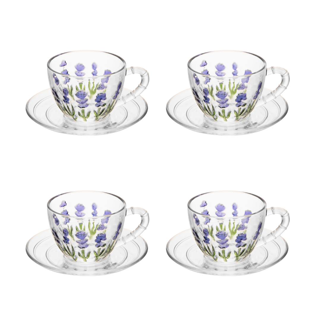 Kit 4 Coffee cups Crystal Lavender 80ml
