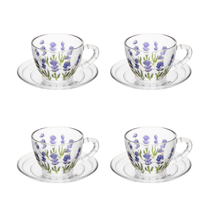 Kit 4 Coffee cups Crystal Lavender 80ml