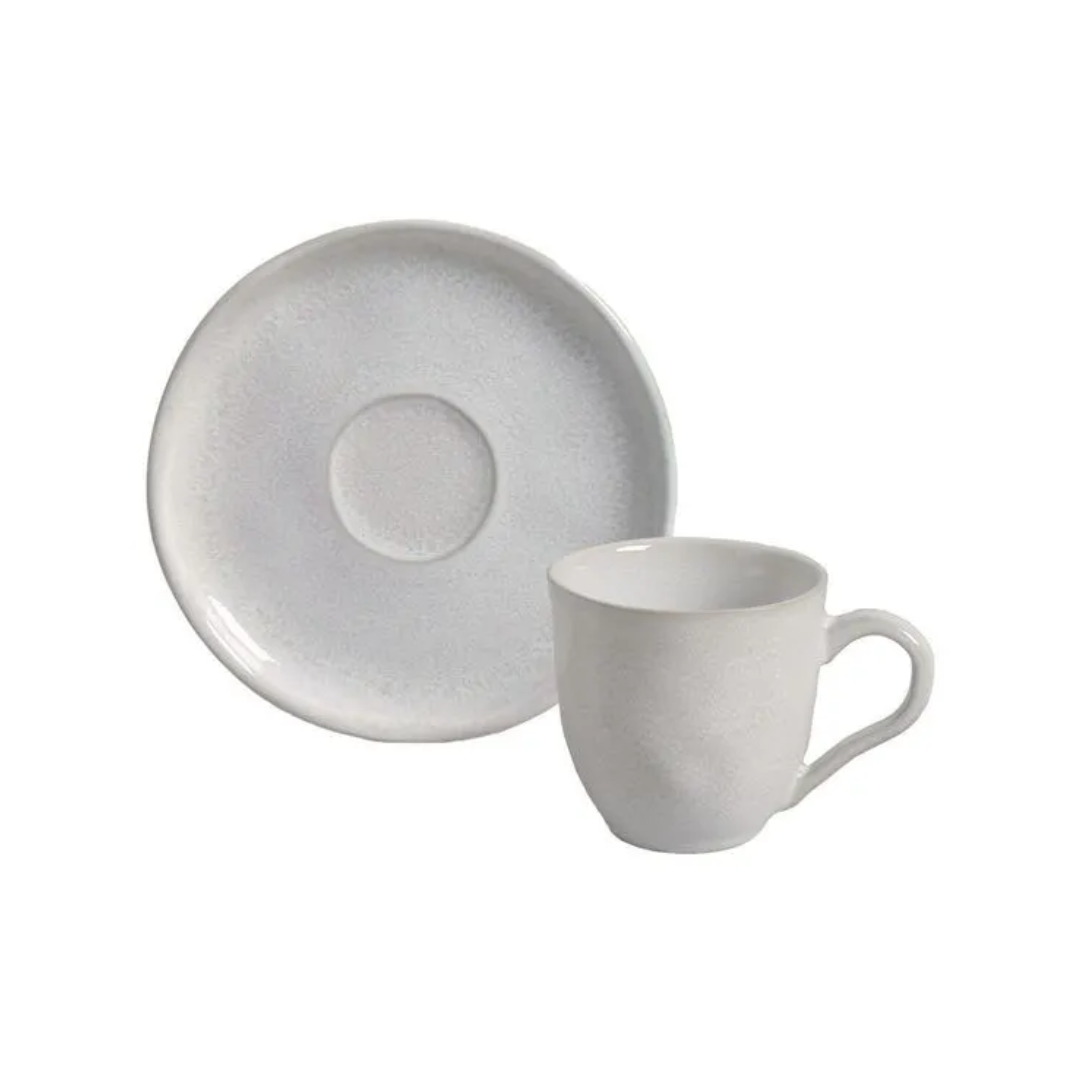 Set of 6 cups of Coffee with saucer Bio Luz of Ceramic 120ml