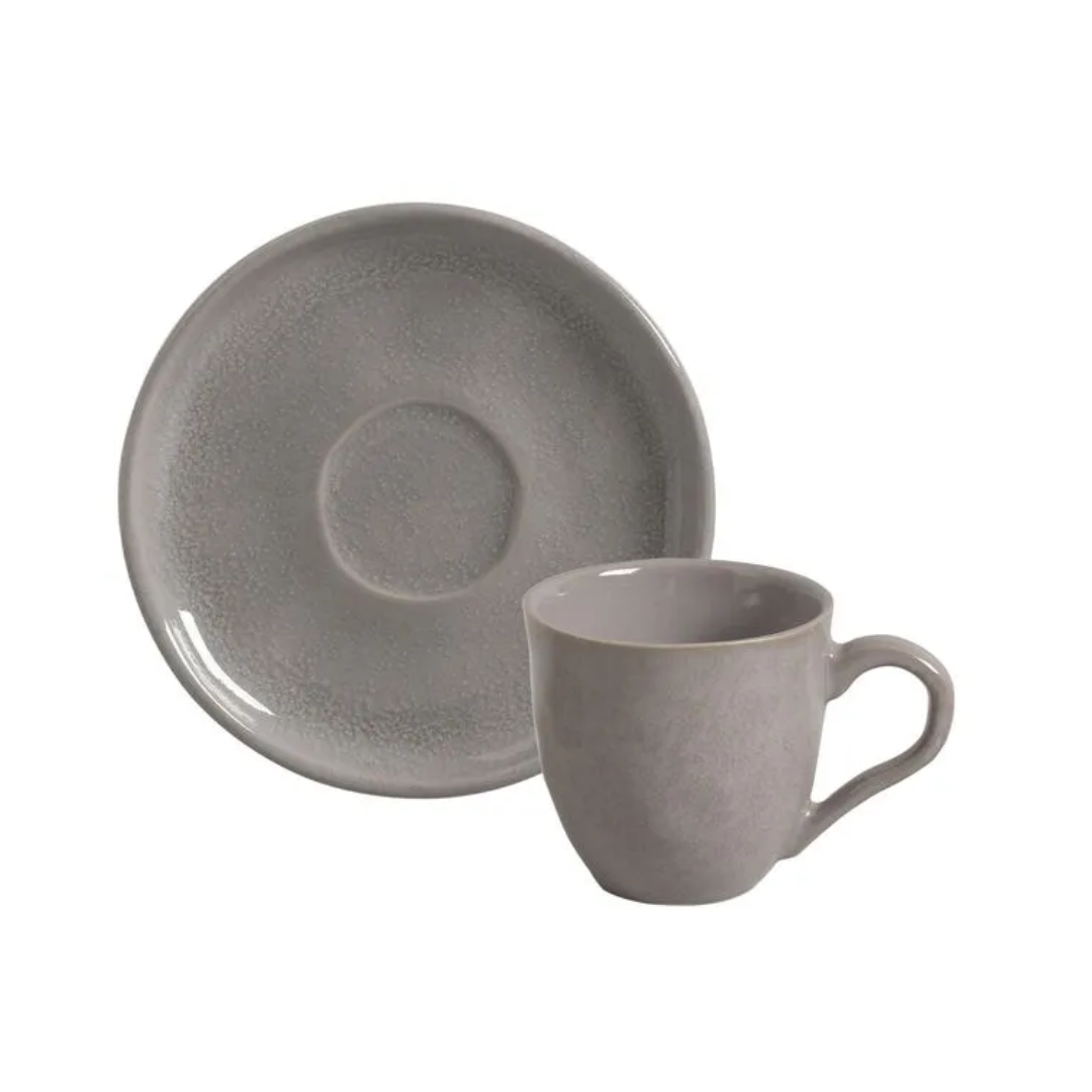 Set of 6 cups of Coffee with saucer Bruma Ceramic 120ml