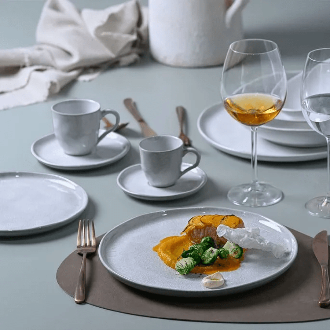 Set of 6 cups of Tea with saucer Bio Luz Ceramic 170ml