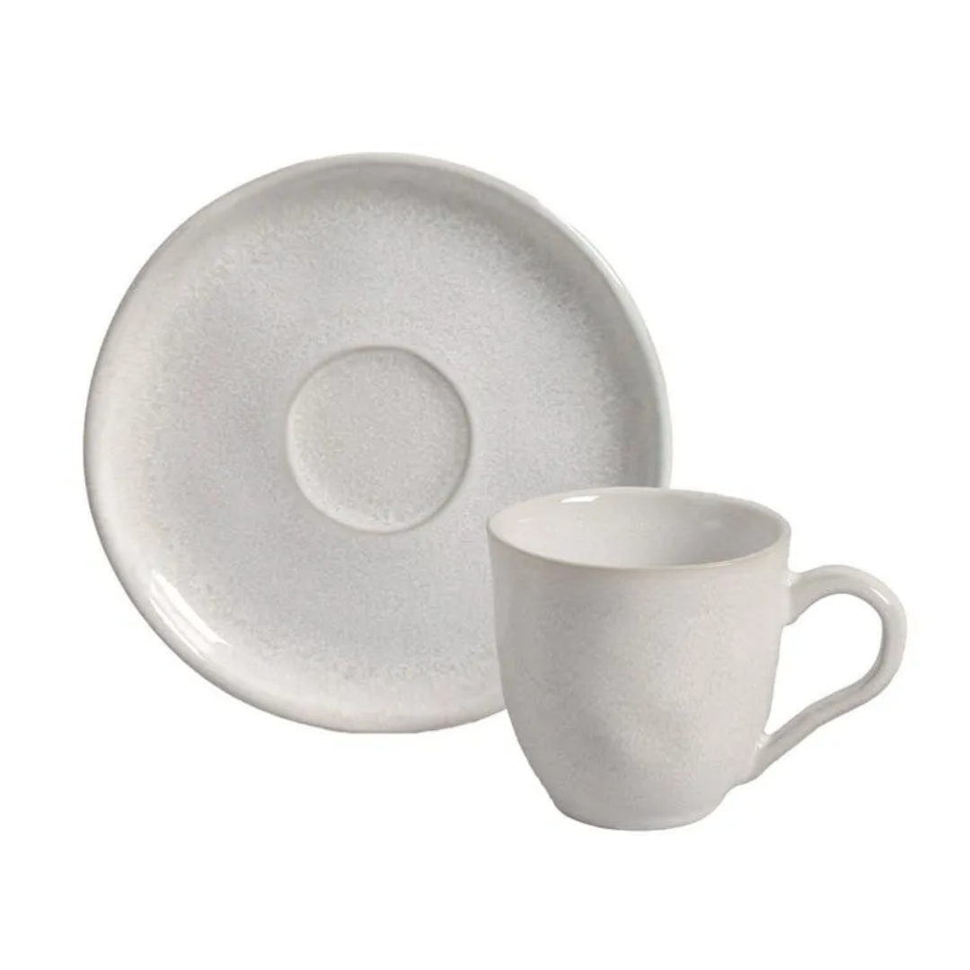 Set of 6 cups of Tea with saucer Bio Luz Ceramic 170ml