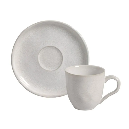 Set of 6 cups of Tea with saucer Bio Luz Ceramic 170ml