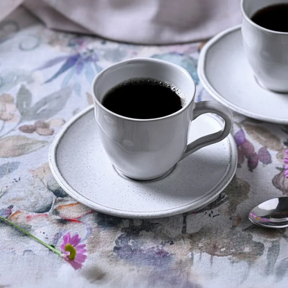 Set of 6 cups of Tea Ceramic Daily Snow 170ml