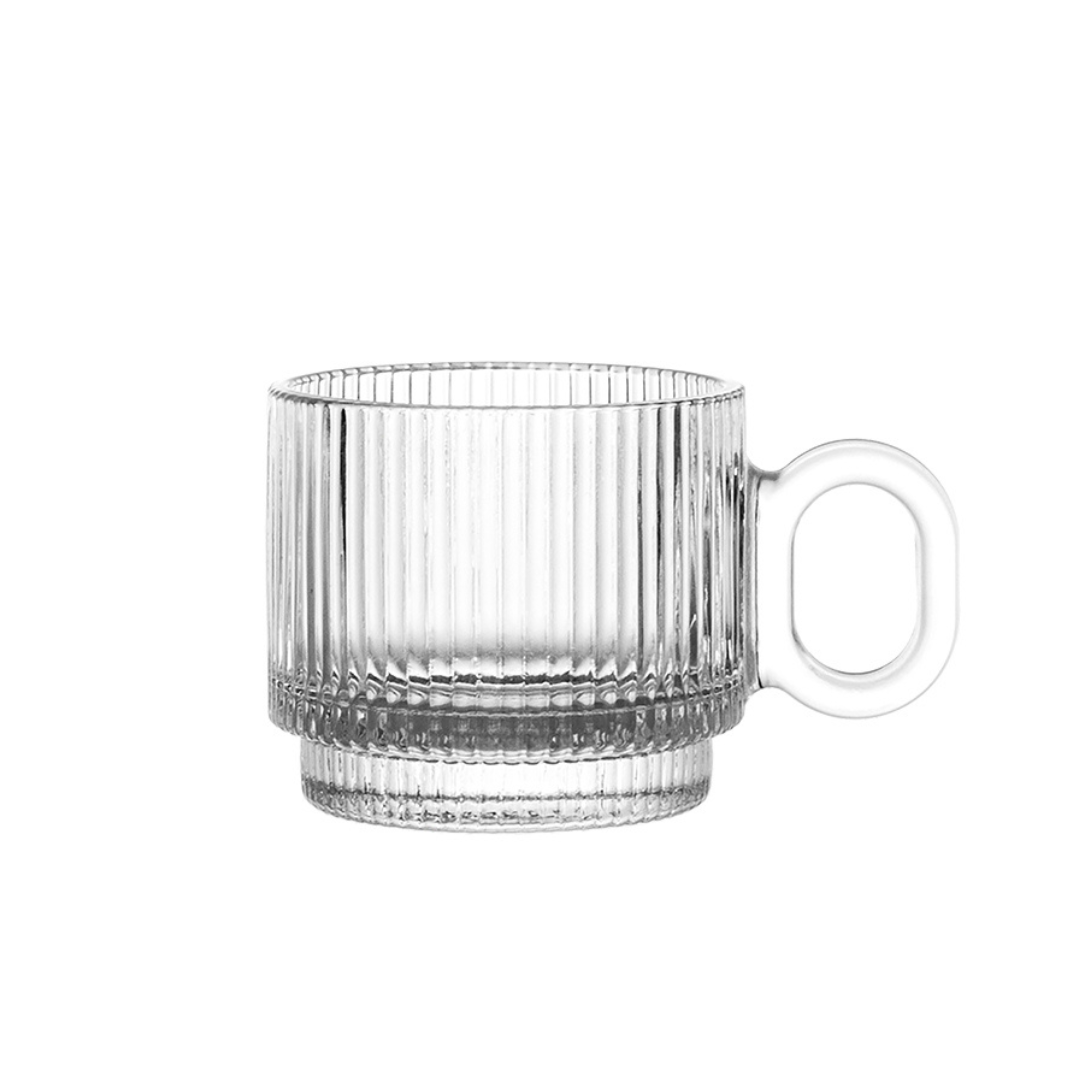 Set of 4 mugs of Glass Graffiato 95ml