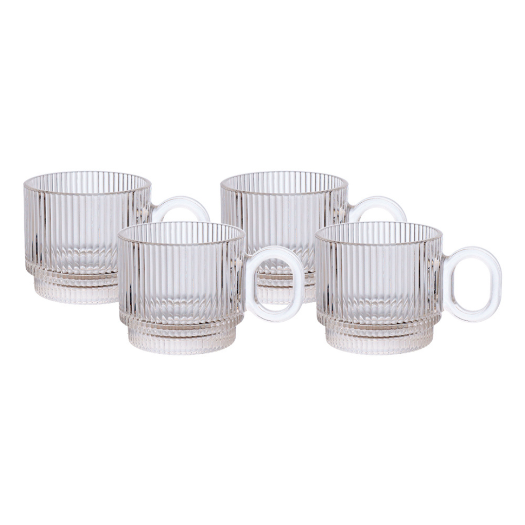 Set of 4 mugs of Glass Graffiato 170ml