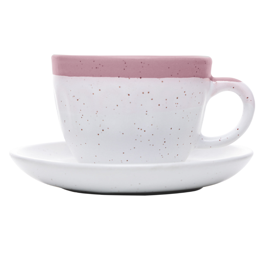Set of 4 cups of Tea with Píres Ceramic Ombre Pink 210ml