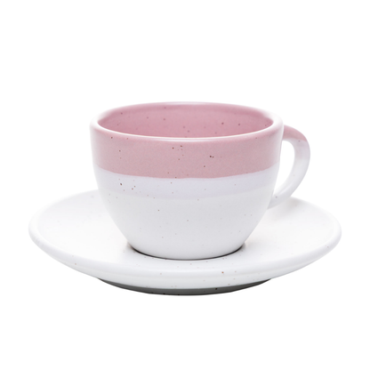 Set of 4 cups of Coffee with saucer Ombré Pink 85ml