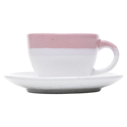 Set of 4 cups of Coffee with saucer Ombré Pink 85ml