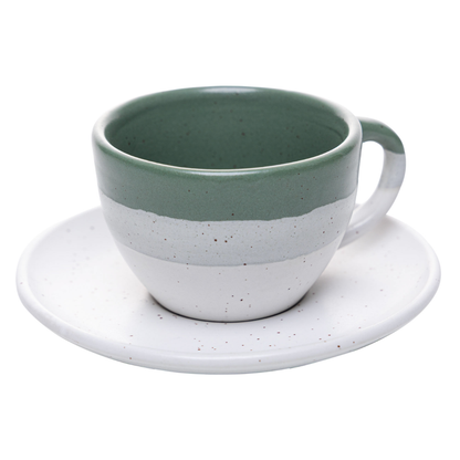 Set of 4 cups of Coffee with Píres Ceramic Ombre Green 85ml